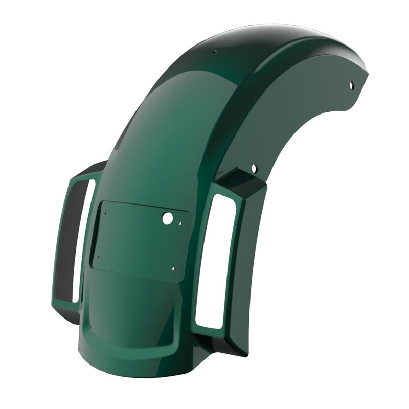 Advanblack Color Matched Holeshot 2.0 Chopped Rear Fender with Curved LED License Plate Bracket for '23.5-Up Harley Touring