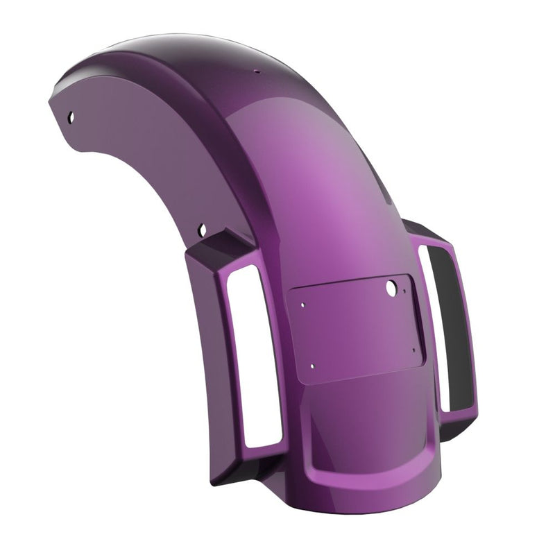 Advanblack Color Matched Holeshot 2.0 Chopped Rear Fender with Curved LED License Plate Bracket for '23.5-Up Harley Touring
