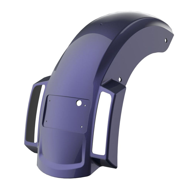 Advanblack Color Matched Holeshot 2.0 Chopped Rear Fender with Curved LED License Plate Bracket for '23.5-Up Harley Touring