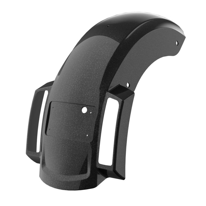 Advanblack Color Matched Holeshot 2.0 Chopped Rear Fender with Curved LED License Plate Bracket for '23.5-Up Harley Touring