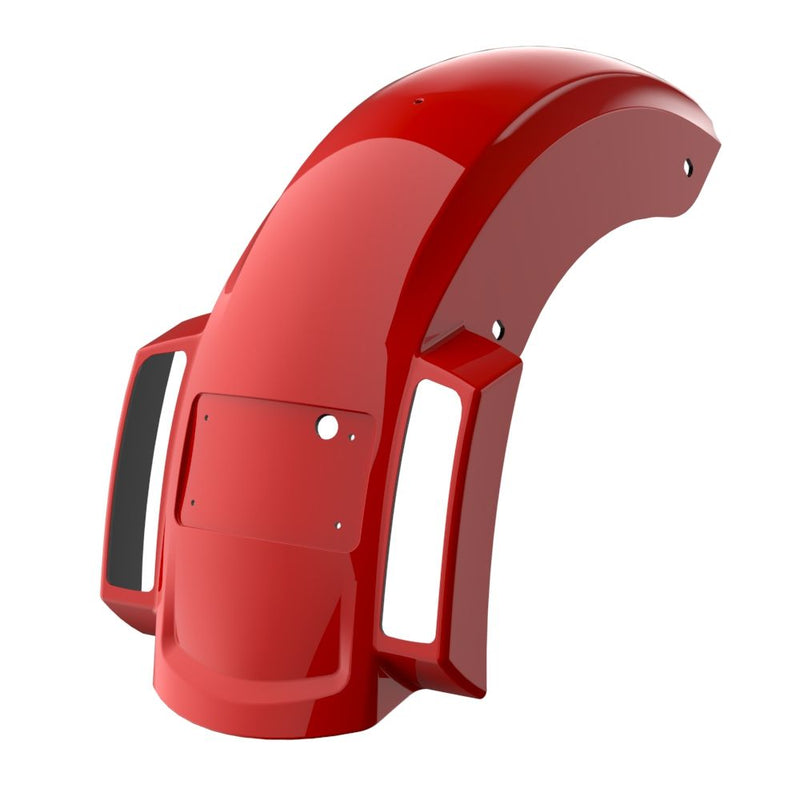 Advanblack Color Matched Holeshot 2.0 Chopped Rear Fender with Curved LED License Plate Bracket for '23.5-Up Harley Touring