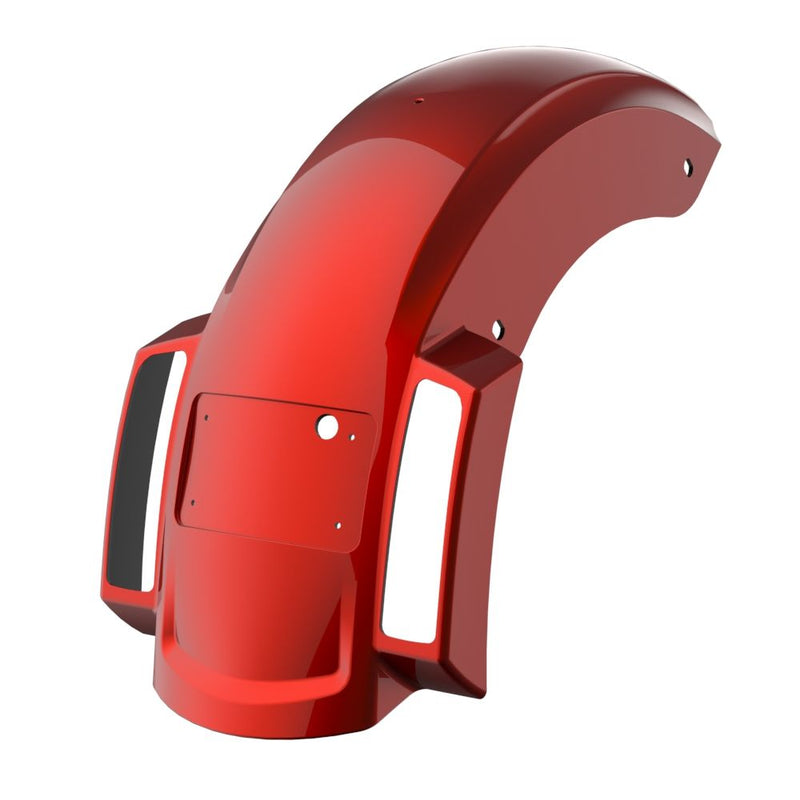 Advanblack Color Matched Holeshot 2.0 Chopped Rear Fender with Curved LED License Plate Bracket for '23.5-Up Harley Touring