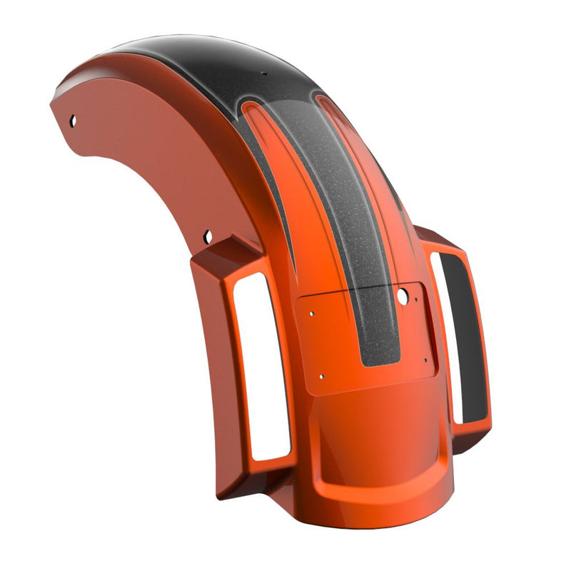 Advanblack Color Matched Holeshot 2.0 Chopped Rear Fender with Curved LED License Plate Bracket for '23.5-Up Harley Touring