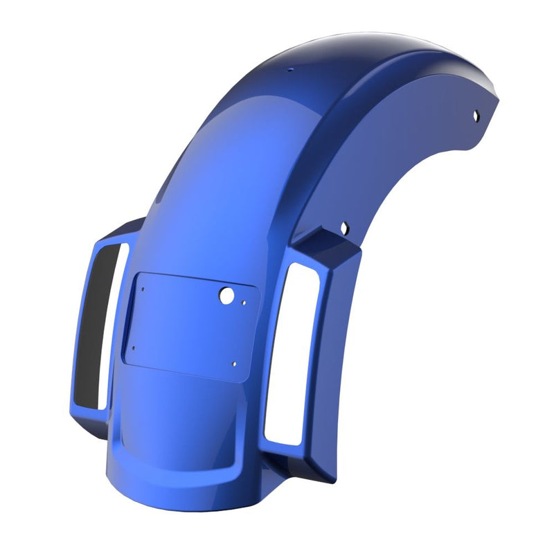 Advanblack Color Matched Holeshot 2.0 Chopped Rear Fender with Curved LED License Plate Bracket for '23.5-Up Harley Touring