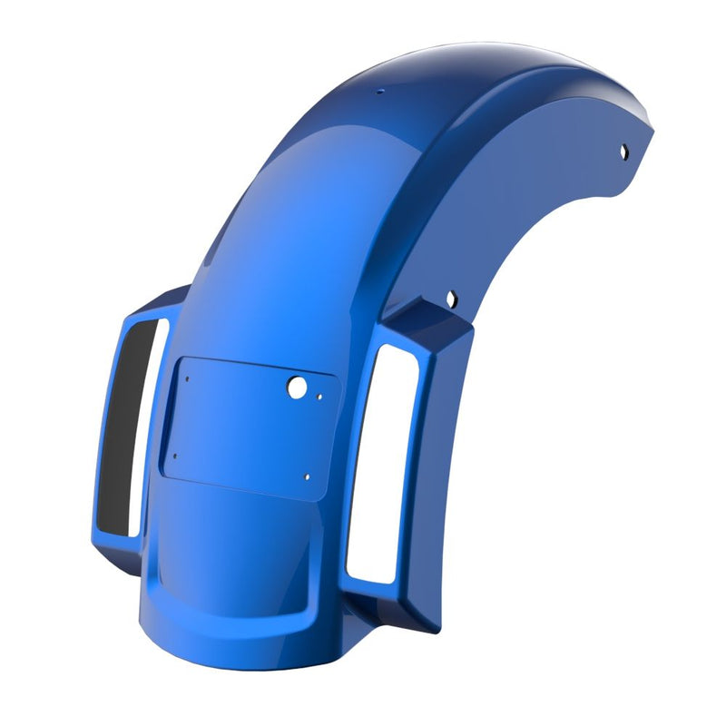 Advanblack Color Matched Holeshot 2.0 Chopped Rear Fender with Curved LED License Plate Bracket for '23.5-Up Harley Touring