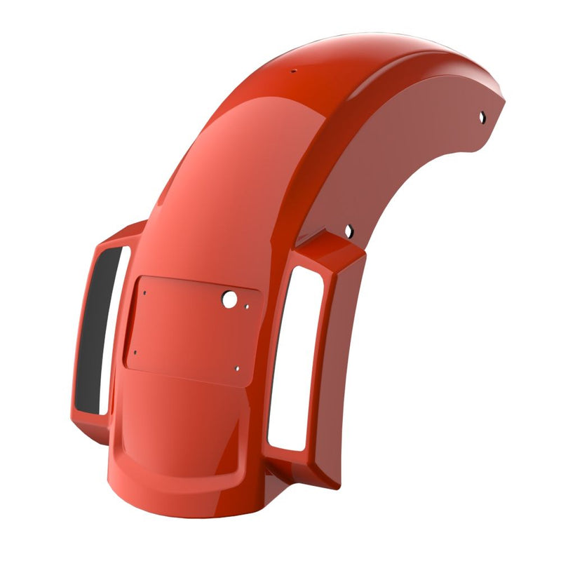 Advanblack Color Matched Holeshot 2.0 Chopped Rear Fender with Curved LED License Plate Bracket for '23.5-Up Harley Touring