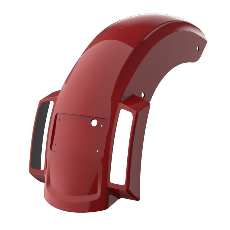 Advanblack Color Matched Holeshot 2.0 Chopped Rear Fender with Curved LED License Plate Bracket for '23.5-Up Harley Touring