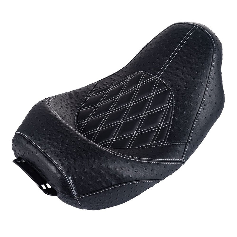 Advanblack  Quest Low Profile Custom Stitiching Rider Seat for 2009-2023 Harley Touring