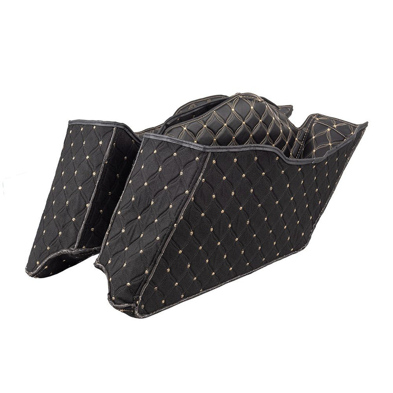 Advanblack Custom Stitching Liner Kit Fit for 2014+ OEM Tapered Stretched Saddlebag Bottoms