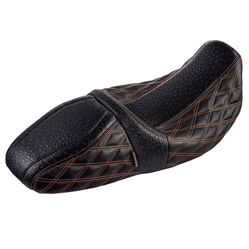 Advanblack RAPTOR SEAT WITH DIAMOND STITCHING & OSTRICH LEATHER FOR '09-'23 HARLEY TOURING