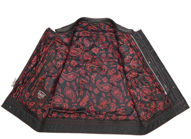 Upside Men's Club Style Leather Vest