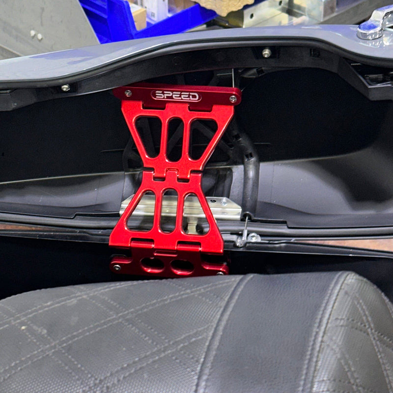 SPEED BY DESIGN No Drama Billet Lid Stoppers - Red  - Touring '14-'25