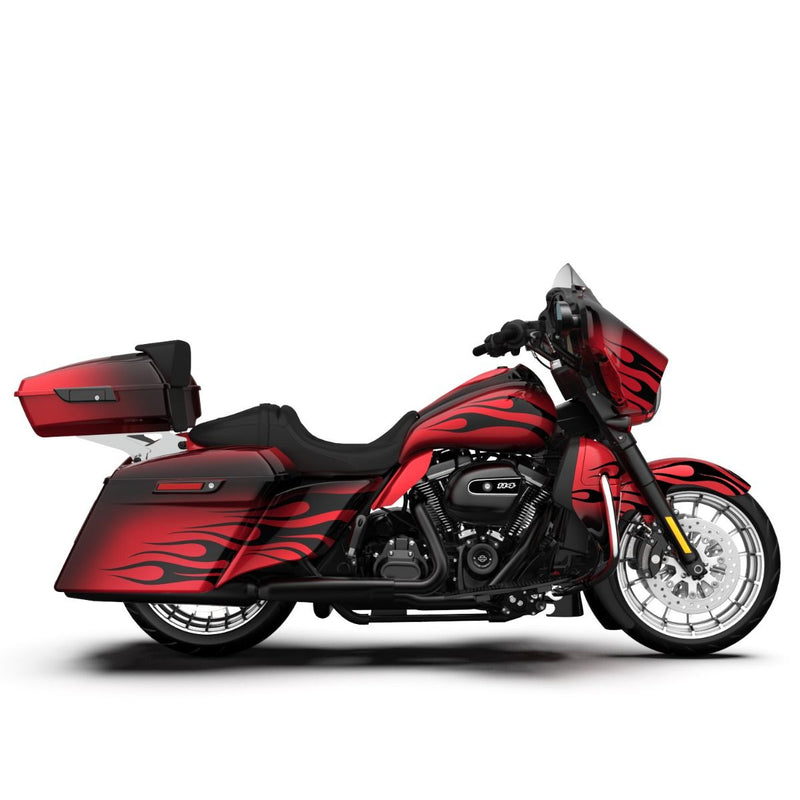 Advanblack Pyro Flame Pattern FULL BODY COLOR SWAP BUNDLE FOR HARLEY DAVIDSON 2014+ STREET GLIDE/ELECTRA STREET GLIDE/ULTRA CLASSIC