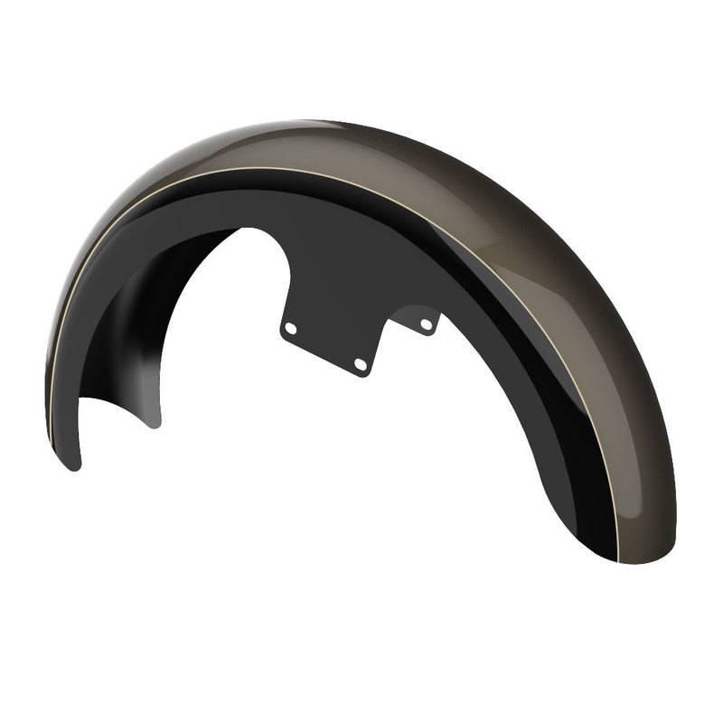 Advanblack Custom Two Tone 19" Reveal Wrapper Hugger Front Fender For '09-'23 Harley Touring