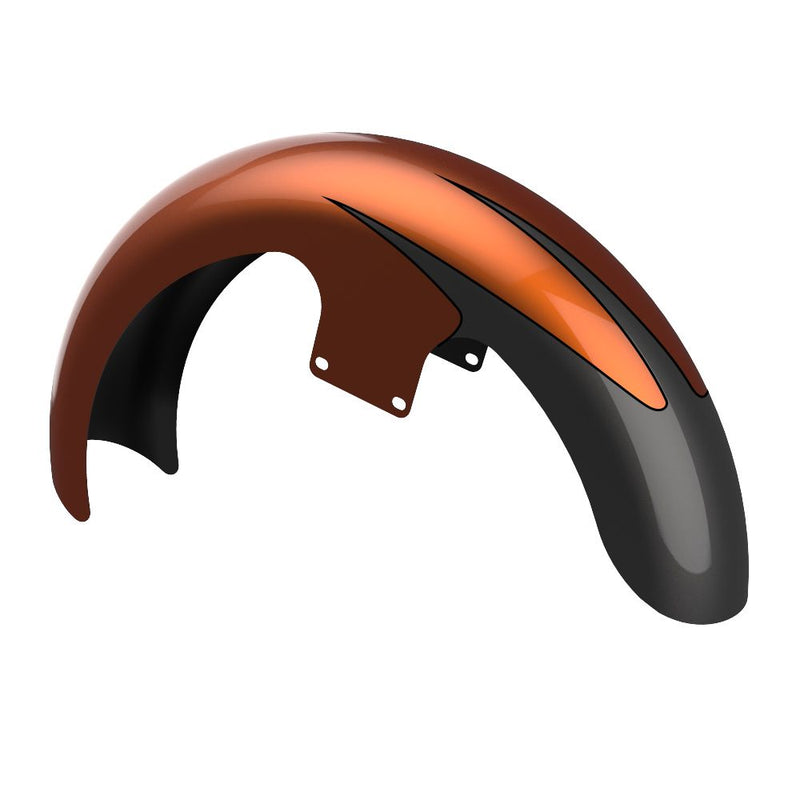 Advanblack Custom Two Tone 21" Reveal Wrapper Hugger Front Fender For '09-'23 Harley Touring