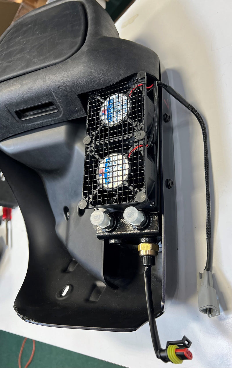 ULTRACOOL Lower Fairing Mount Oil Cooler Kit - Gloss Black - M8 Touring/Trike '17-'25 (With Lowers Fairings)