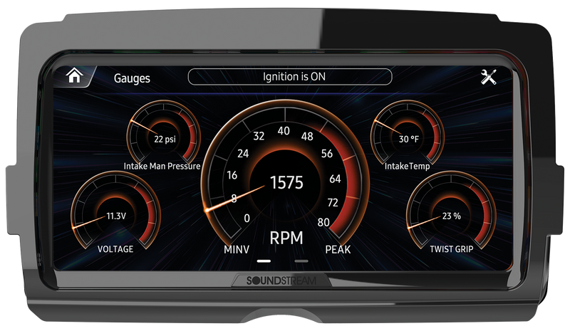 soundstream harley radio soundstream v2 displaying front gauges