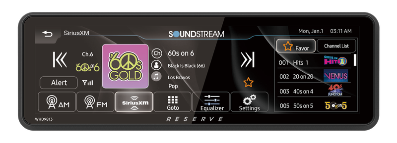 soundstream whd 9813 harley radio for fits all 1998 2013 batwing and road glides front sxm