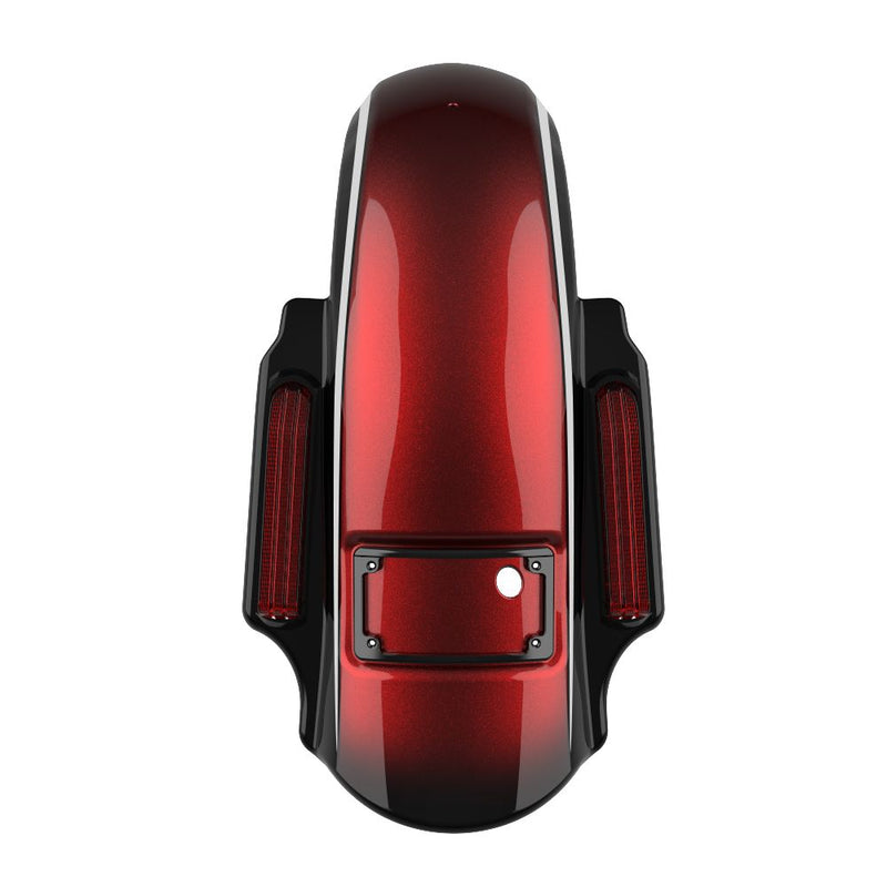 Advanblack Custom Two Tone Dominator Stretched Rear Fender For 2014-2023 Harley Davidson Touring