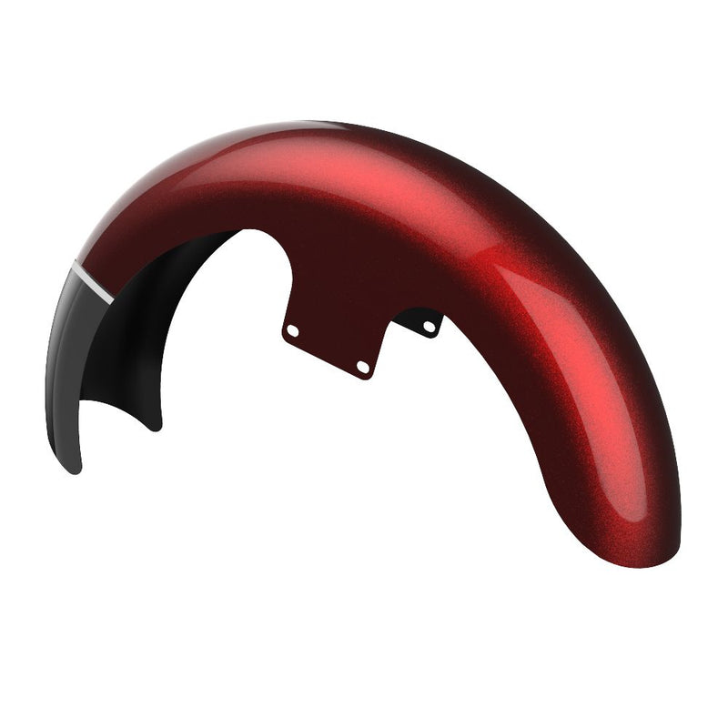 Advanblack Custom Two Tone 19" Reveal Wrapper Hugger Front Fender For '09-'23 Harley Touring