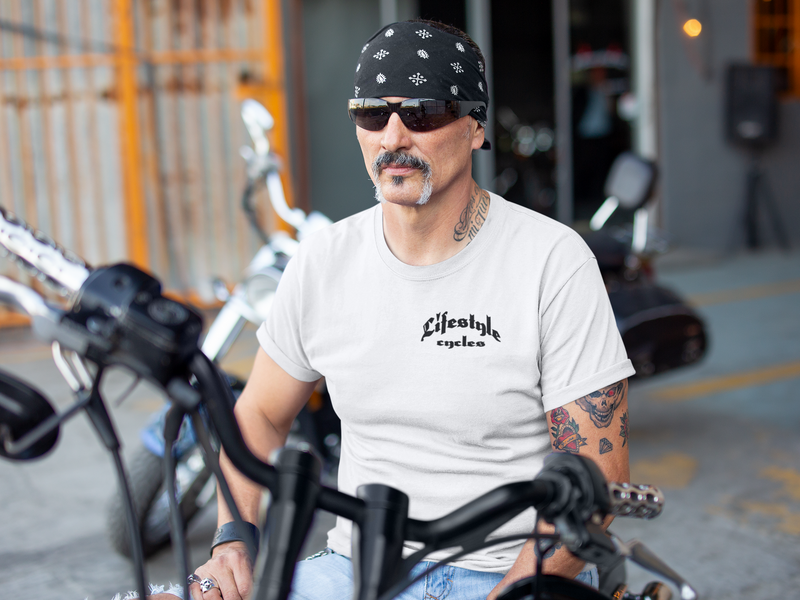 LIFESTYLE CYCLES Mens Distrsessed Gangster Short Sleeve Shirt