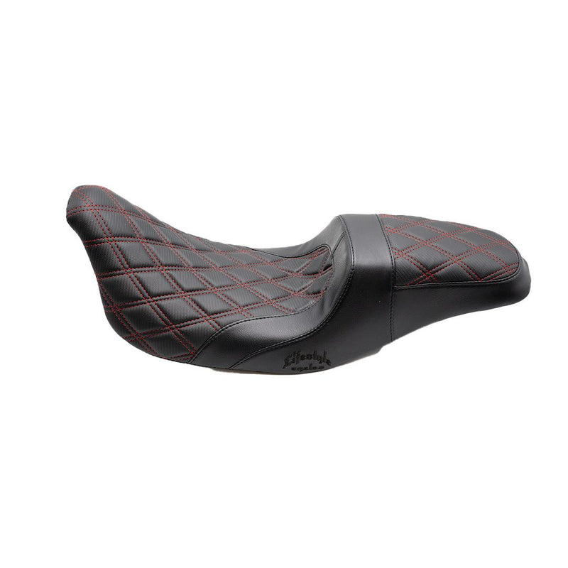 LIFESTYLE CYCLES - Performer Seat Touring - Carbon - Red Stitch - Touring '08-'23