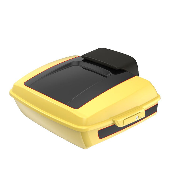 Advanblack Custom Two Tone Chopped Rear Tour Trunk Pack For '97-'26 Harley Touring