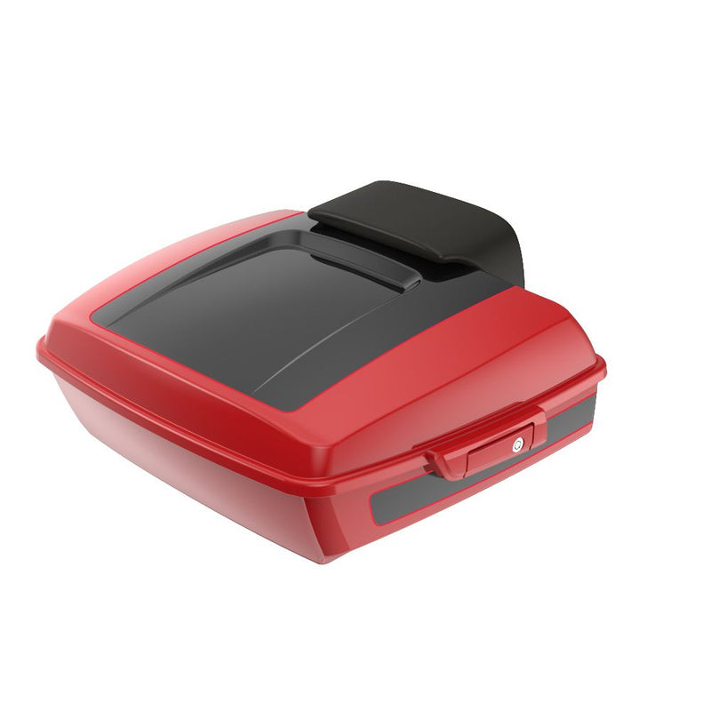 Advanblack Custom Two Tone Chopped Rear Tour Trunk Pack For '97-'26 Harley Touring