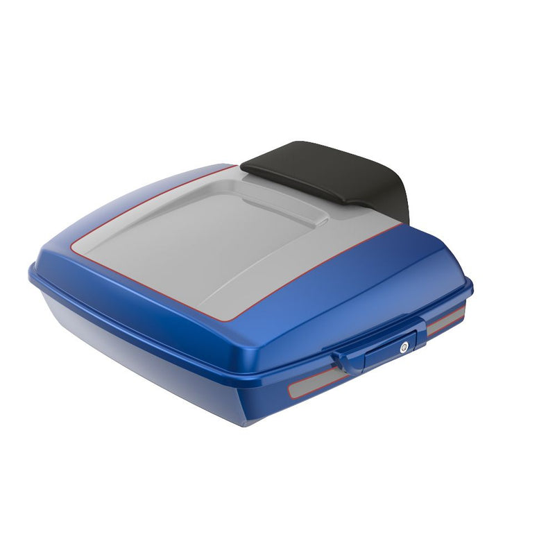 Advanblack Custom Two Tone Razor Rear Tour Trunk Pack For '97-'26 Harley Touring