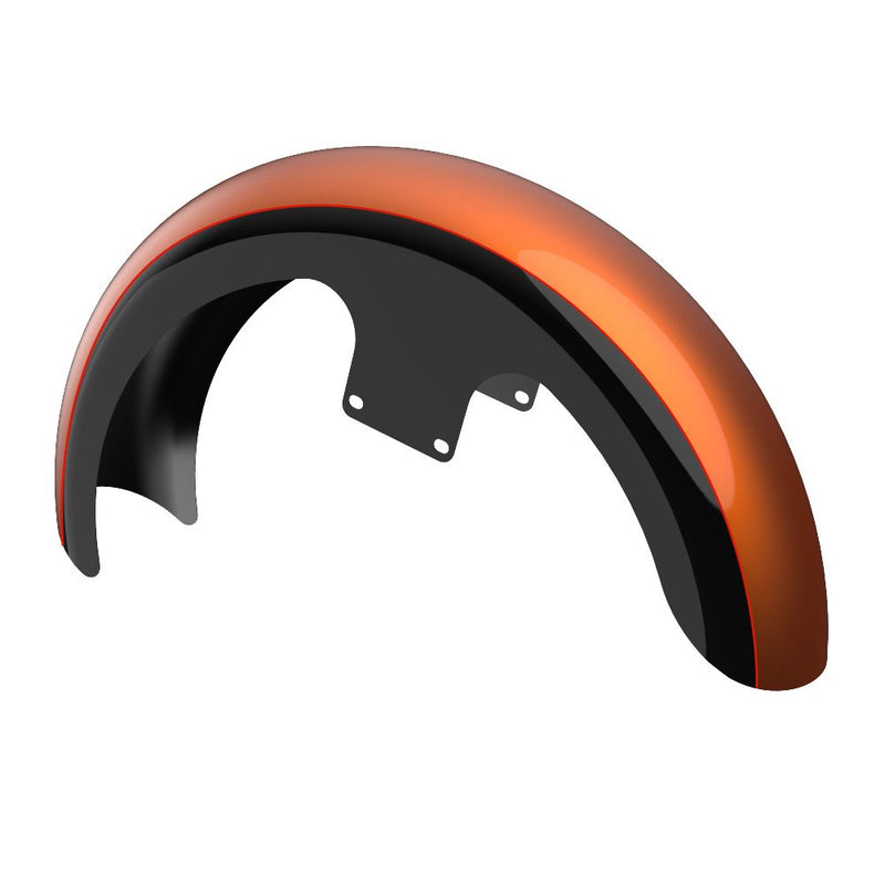Advanblack Custom Two Tone 19" Reveal Wrapper Hugger Front Fender For '09-'23 Harley Touring