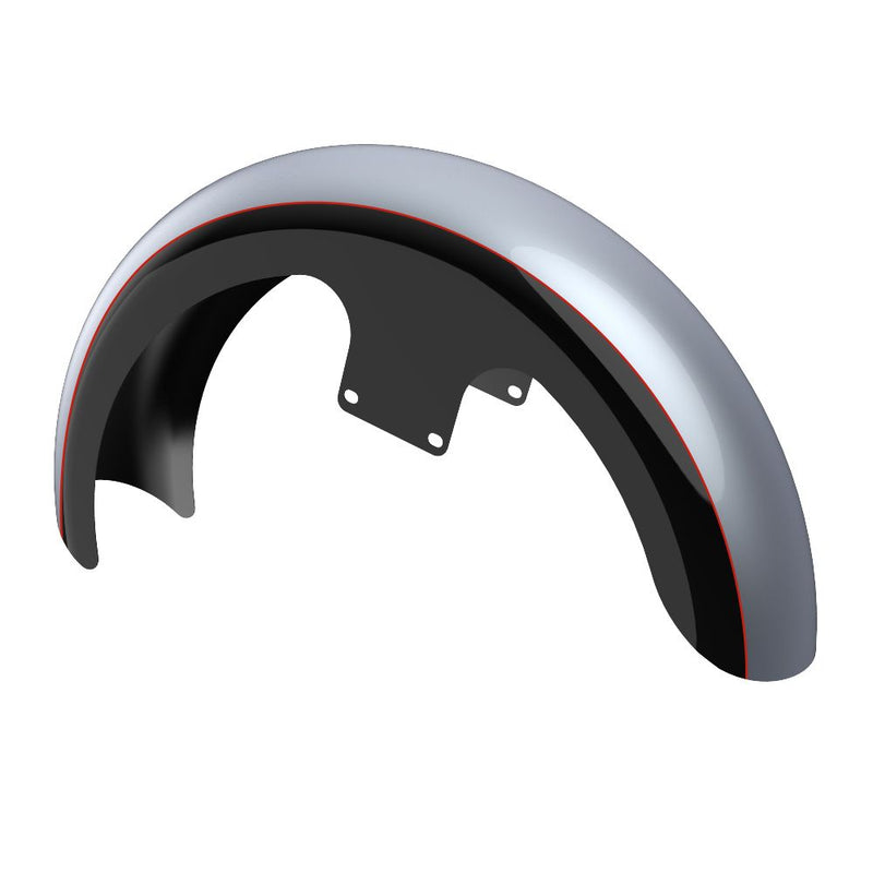 Advanblack Custom Two Tone 21" Reveal Wrapper Hugger Front Fender For '09-'23 Harley Touring