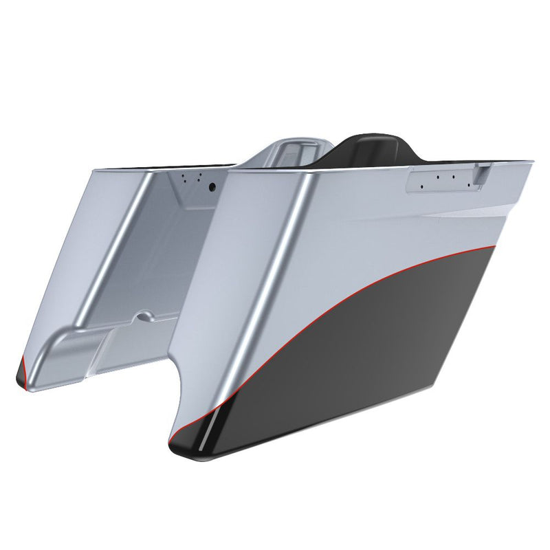 Advanblack Custom Two Tone 4.5'' Stretched Saddlebag Bottoms for 2014-2023 Harley Davidson Touring