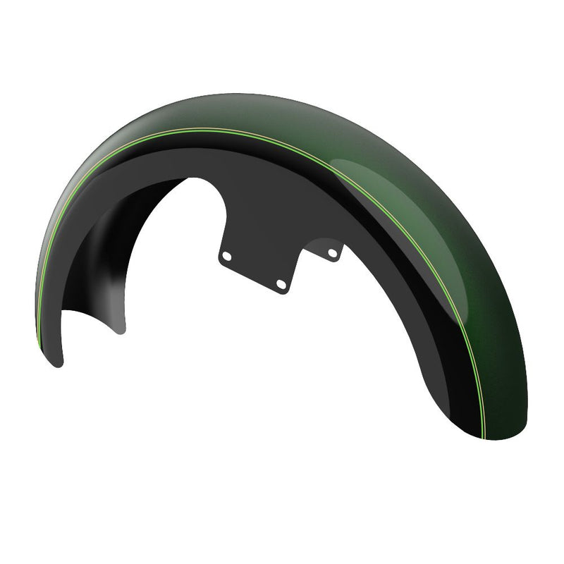 Advanblack Custom Two Tone 19" Reveal Wrapper Hugger Front Fender For '09-'23 Harley Touring