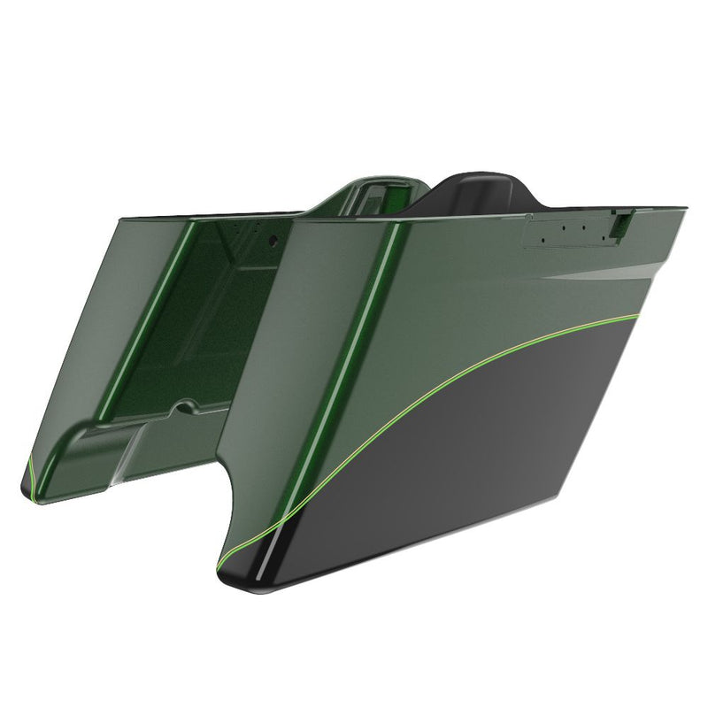 Advanblack Custom Two Tone 4.5'' Stretched Saddlebag Bottoms for 2014-2023 Harley Davidson Touring