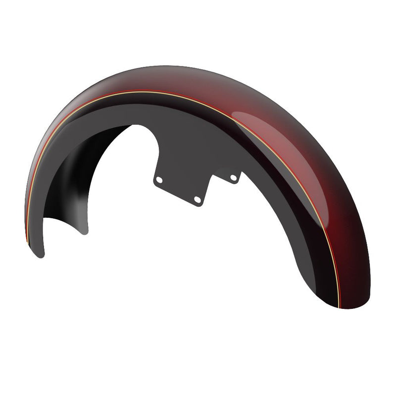 Advanblack Custom Two Tone 21" Reveal Wrapper Hugger Front Fender For '09-'23 Harley Touring