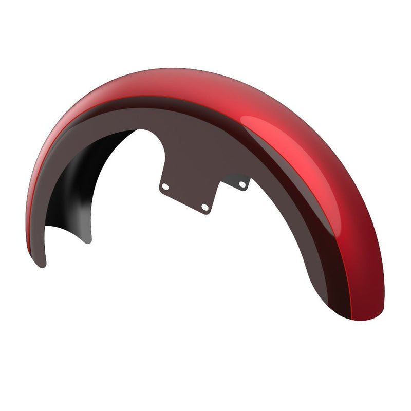 Advanblack Custom Two Tone 21" Reveal Wrapper Hugger Front Fender For '09-'23 Harley Touring