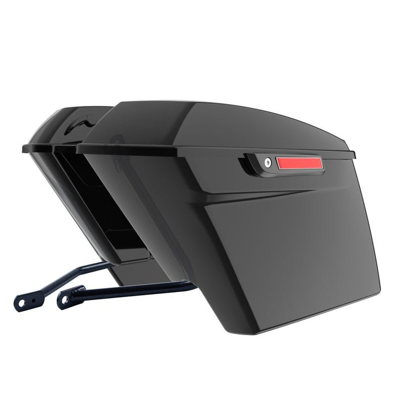 Advanblack Black Hard Saddlebags Conversion Brackets for '94-'17 Softail Heritage, Deluxe, Fatboy, Springer