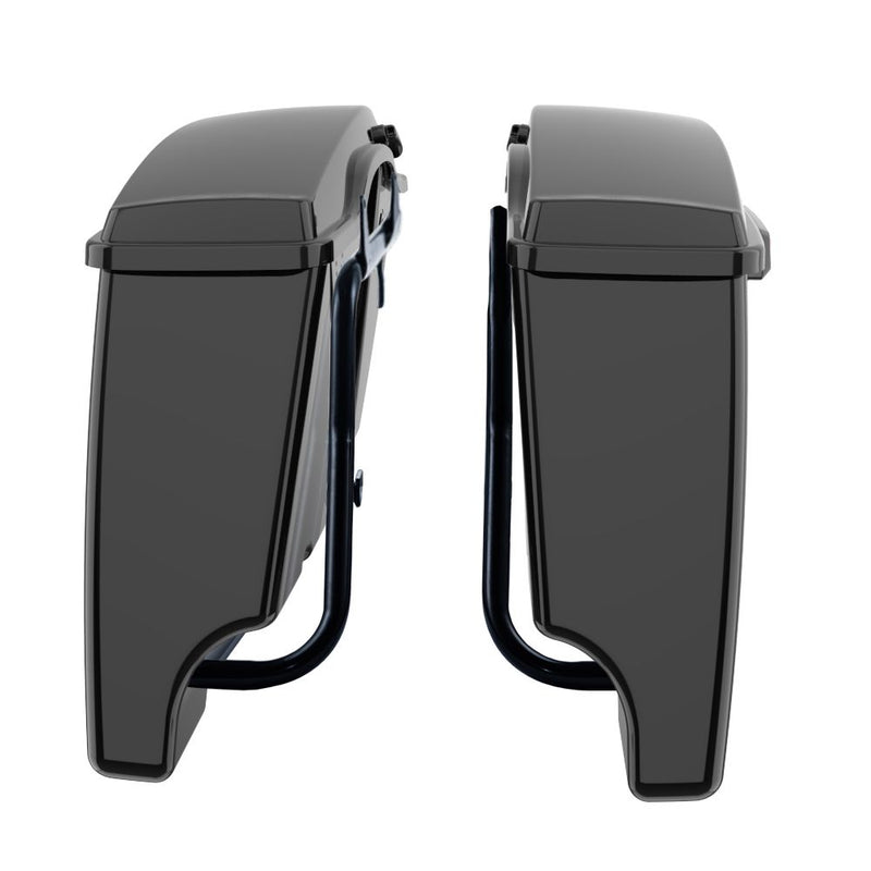 Advanblack Black Hard Saddlebags Conversion Brackets for '94-'17 Softail Heritage, Deluxe, Fatboy, Springer