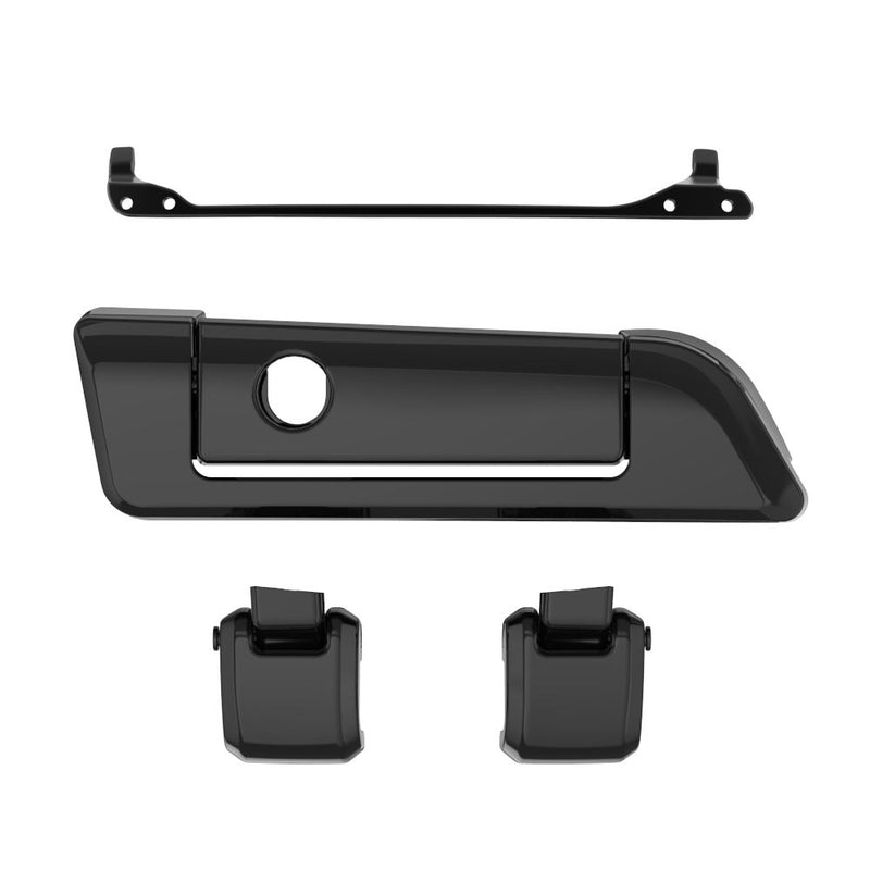 Advanblack Black Hinges & Latch kit  For Harley Razor Chopped King Rear Tour Trunk Pack