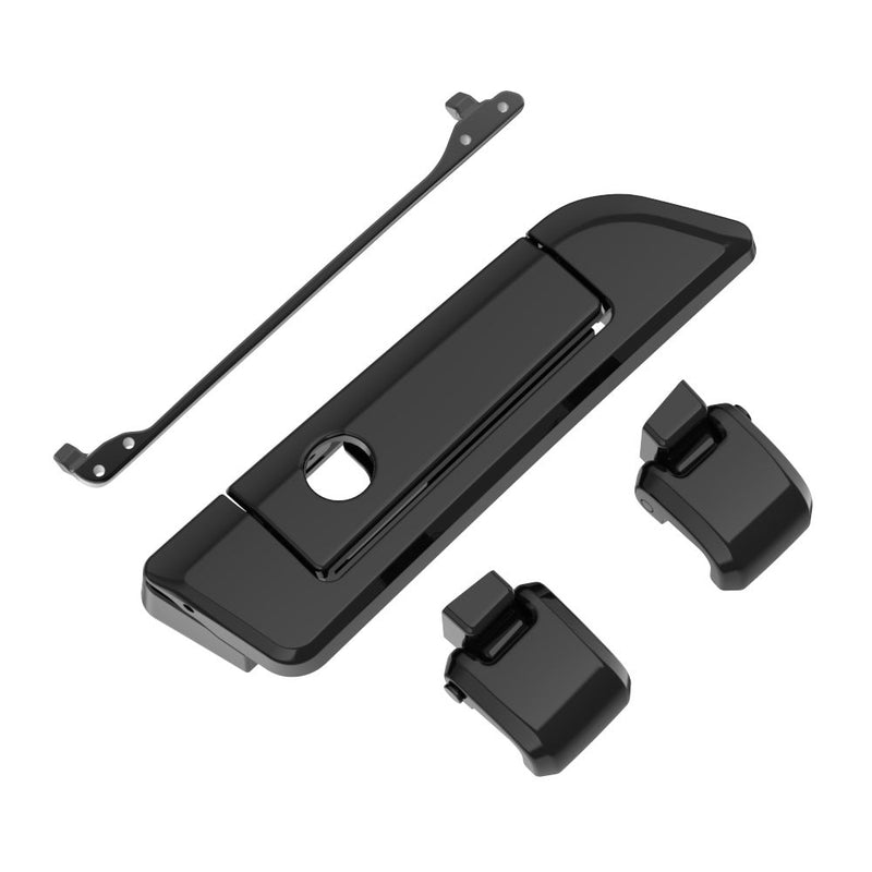 Advanblack Black Hinges & Latch kit  For Harley Razor Chopped King Rear Tour Trunk Pack