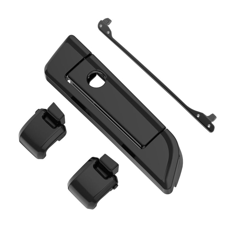 Advanblack Black Hinges & Latch kit  For Harley Razor Chopped King Rear Tour Trunk Pack