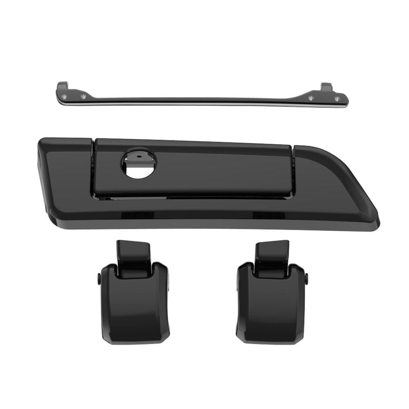 Advanblack Black Hinges & Latch kit  For Harley Razor Chopped King Rear Tour Trunk Pack