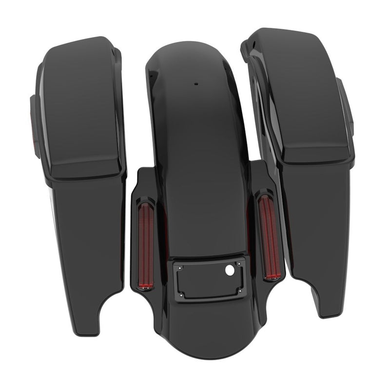 Advanblack Color Matched stretched Bags, Lids Black Latch Hardware for '23.5Up Harley Touring CVO & '24Up Street Glide, Road Glide