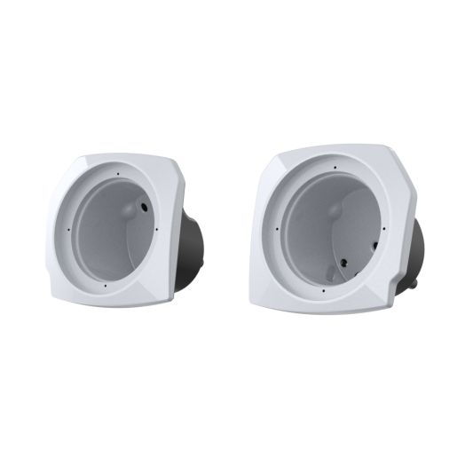 ADVANBLACK 6.5" Speaker Pods for 23.5 Up Harley Touring Models - White Onyx Pearl
